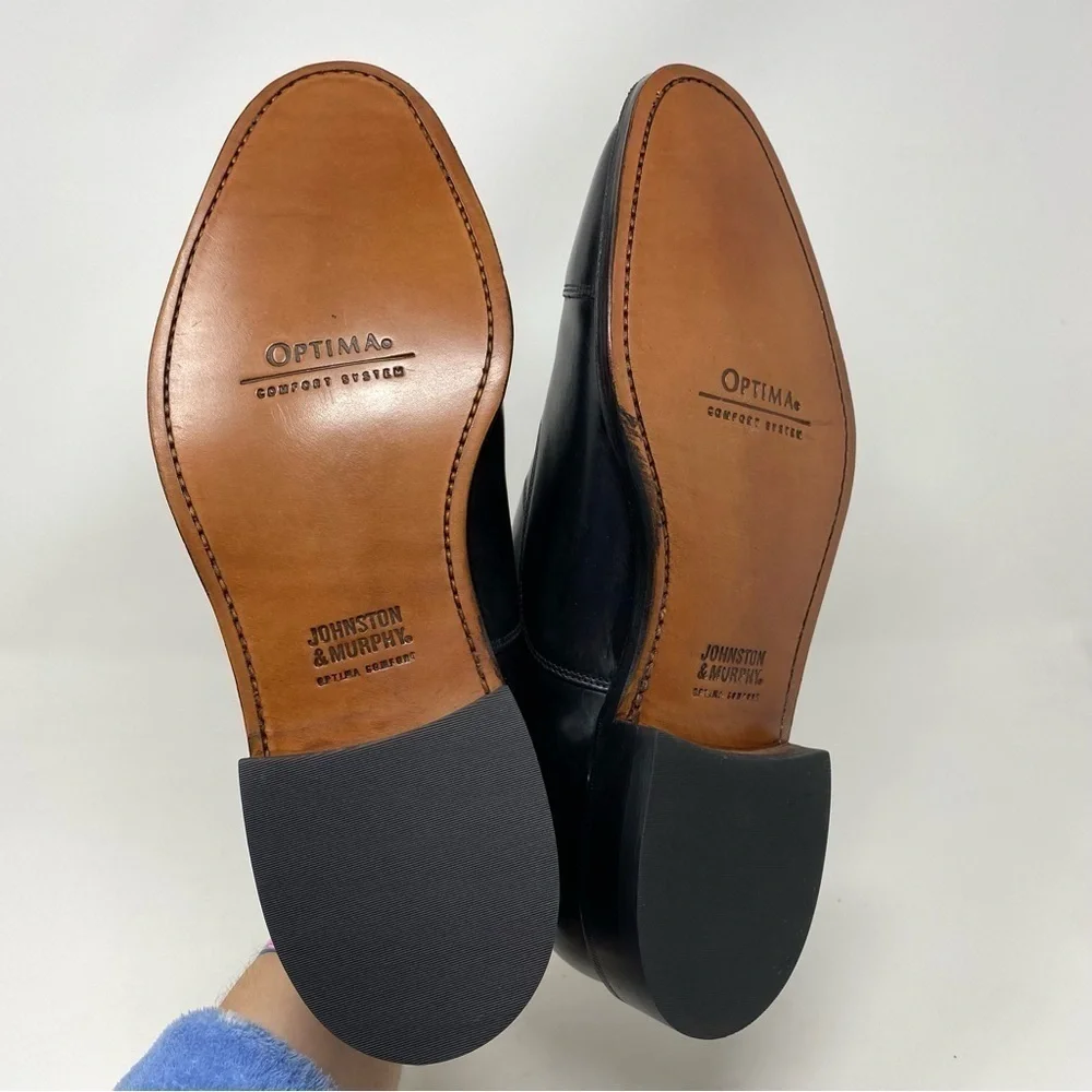 Johnston & Murphy Melton Classic Dress Cap Toe Oxford Black B width